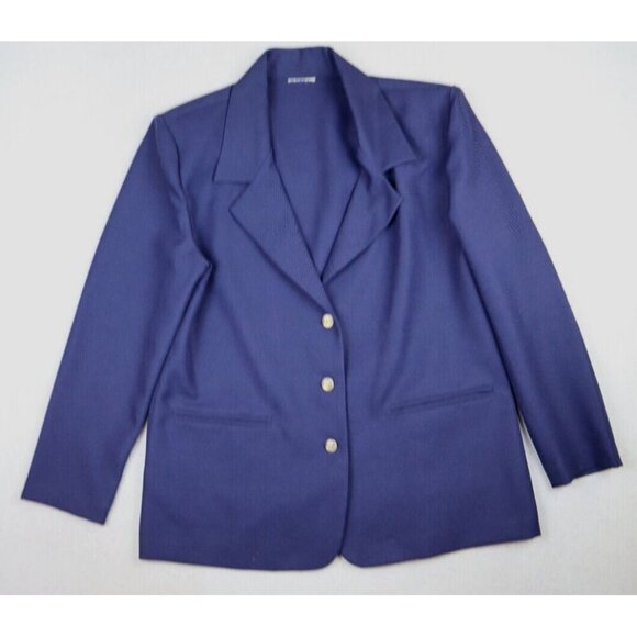 VINTAGE WOMEN'S BLUE POLYESTER PANT SUIT - SIZE PS - Picture 4 of 16